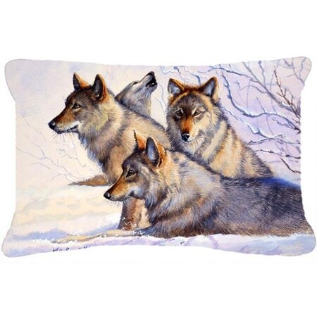 Carolines Treasures Carolines Treasures FMF0007PW1216 Wolves by Mollie Field Fabric Decorative Pillow FMF0007PW1216